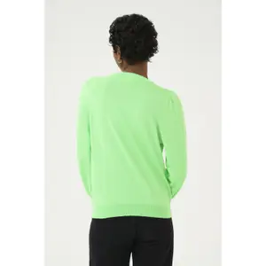 Jersey de punto con cuello redondo y botones para mujer KAFFE Lizza image-4