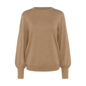 10508681-1810291-damski-sweter-z-okraglym-dekoltem-kaffe-lizza-tostowany-melanz-kokosowy