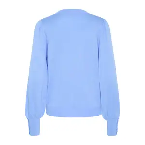 Jersey de punto con cuello redondo y botones para mujer KAFFE Lizza image-4