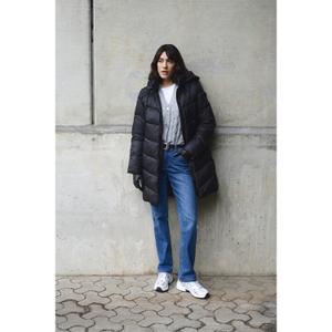 Lang dunjakke til kvinder KAFFE Susanne image-5