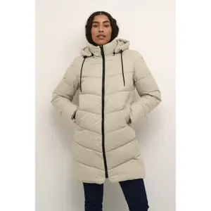 Lang dunjakke til kvinder KAFFE Susanne image-4