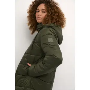 Lang dunjakke til kvinder KAFFE Susanne image-5