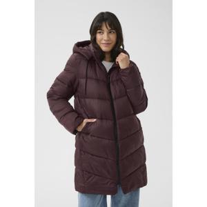 Lang jakke med hætte til kvinder KAFFE Susanne image-4