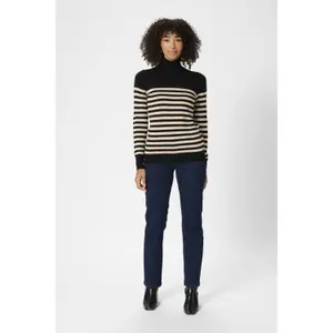 Sweter golf w paski damski KAFFE Lizza image-2