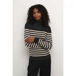 Sweter golf w paski damski KAFFE Lizza image-5