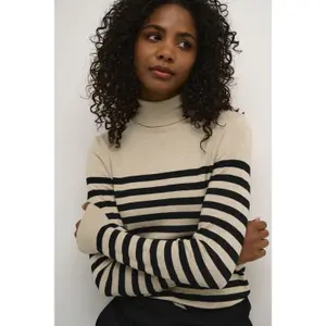 Sweter golf w paski damski KAFFE Lizza image-5
