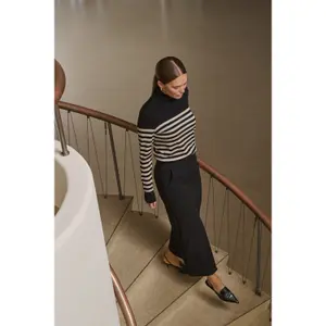 Gestreifter Strickpullover für Frauen KAFFE Lizza image-4