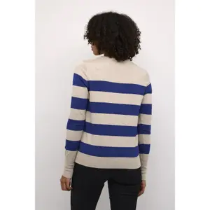 Camisola de malha riscada para mulher KAFFE Lizza image-5