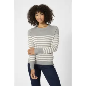 Camisola de malha riscada para mulher KAFFE Lizza image-1
