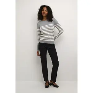 Camisola de malha riscada para mulher KAFFE Lizza image-3