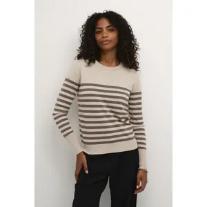 Gestreifter Strickpullover für Frauen KAFFE Lizza image-2