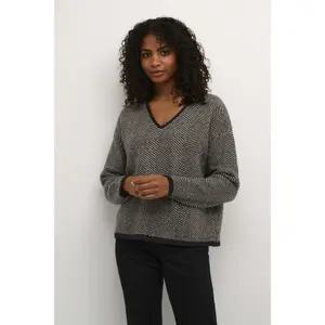 Women's V-neck sweater KAFFE Verana image-3