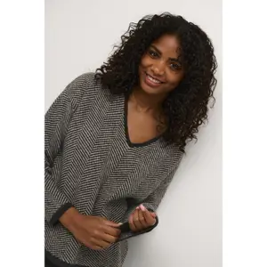 Women's V-neck sweater KAFFE Verana image-5