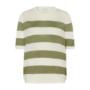 10509304-108106-women-s-knitted-blouse-kaffe-loren-chalk-oil-green-wide-stripe