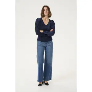 T-shirt de manga comprida feminina KAFFE Caca image-1