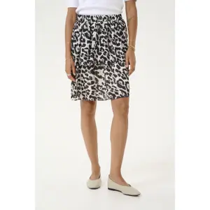 Women's skirt KAFFE Sepia image-1