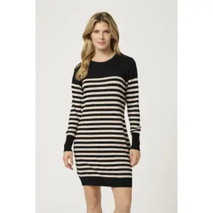 Robe pull rayée femme KAFFE Astrid image-1