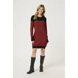 Robe pull rayée femme KAFFE Astrid image-1