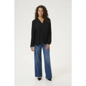 Women's ruffle blouse KAFFE Amber image-1
