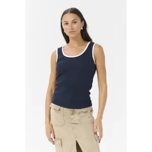Women's tank top KAFFE Carna Contrast image-3