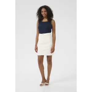 Rakt jeanskjol dam KAFFE Karla image-6