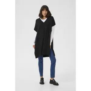 Poncho de malha feminino KAFFE Annetta image-1