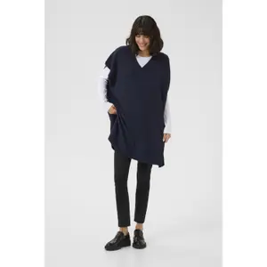 Wool poncho for women KAFFE Annetta image-1