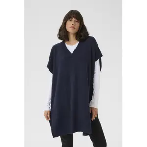 Wool poncho for women KAFFE Annetta image-2