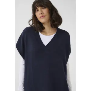 Wool poncho for women KAFFE Annetta image-5