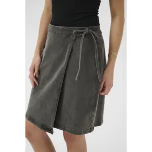 Women's denim wrap skirt KAFFE Zina image-2