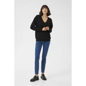 Women's V-neck sweater KAFFE Lizza image-3