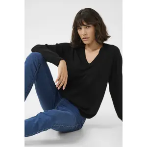Women's V-neck sweater KAFFE Lizza image-5