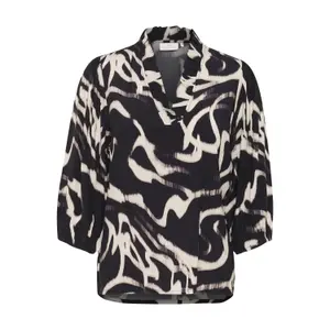 Blus för kvinnor KAFFE martha Frill image-0