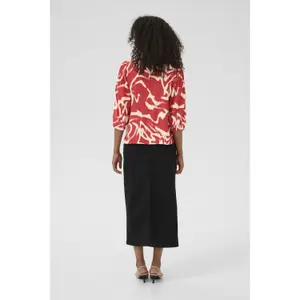 Blus för kvinnor KAFFE martha Frill image-4