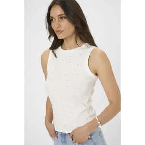 Damski tank top KAFFE Carna Rhinestone image-5