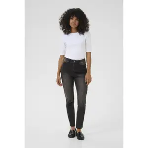 High-waisted slim jeans for women KAFFE Willow image-2