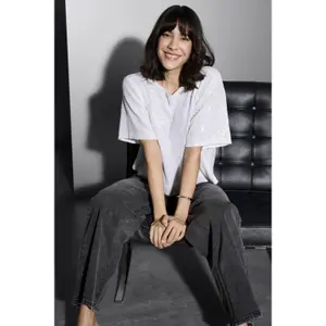 Women's crop T-shirt KAFFE Miranda image-4