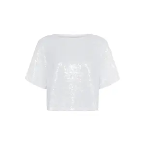 Women's crop T-shirt KAFFE Miranda image-6