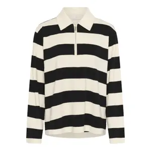 Women's long-sleeved polo shirt KAFFE Picca image-0