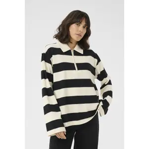 Women's long-sleeved polo shirt KAFFE Picca image-3