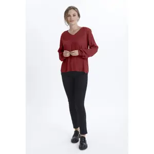 Blusa de manga comprida feminina KAFFE Amber image-5