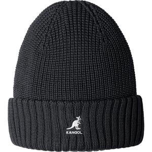 k3663-bk001-bonnet-laine-kangol-merino-rib-black-tu