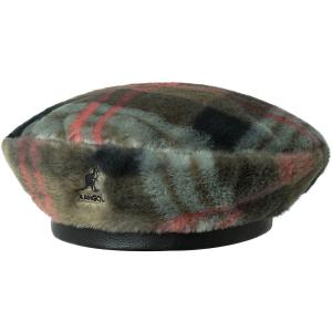 k4369-tb211-fake-fur-beret-for-women-kangol-mole-plaid