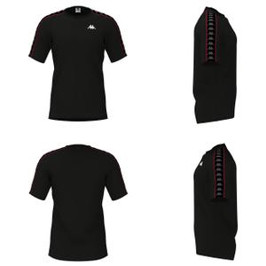 303uv10-r03-t-shirt-kappa-coen-slim-222-banda-bianco-nero