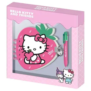 Ημερολόγιο φράουλας και στυλό κορίτσι Karactermania Hello Kitty and Friends image-0