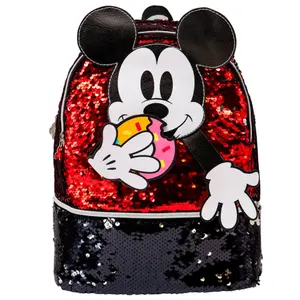 Sequin backpack for kids Karactermania Disney Mickey Donut image-0