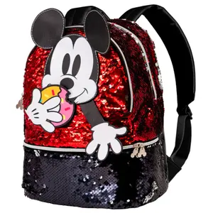 Sequin backpack for kids Karactermania Disney Mickey Donut image-1