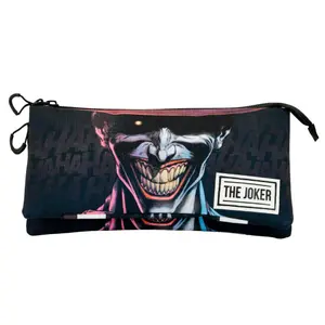 Children's triple Pencil case Karactermania Dc Comics Joker Crazy image-0