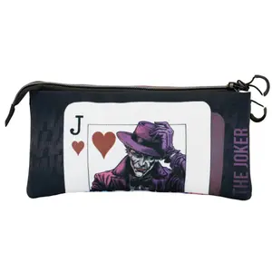 Children's triple Pencil case Karactermania Dc Comics Joker Crazy image-2