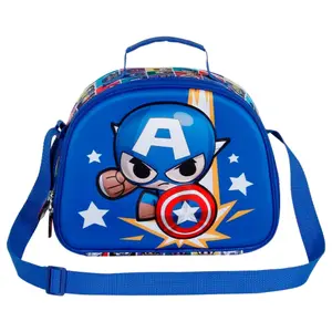 3D insulated bag for kids Karactermania Marvel Avengers Captain America Punch image-0